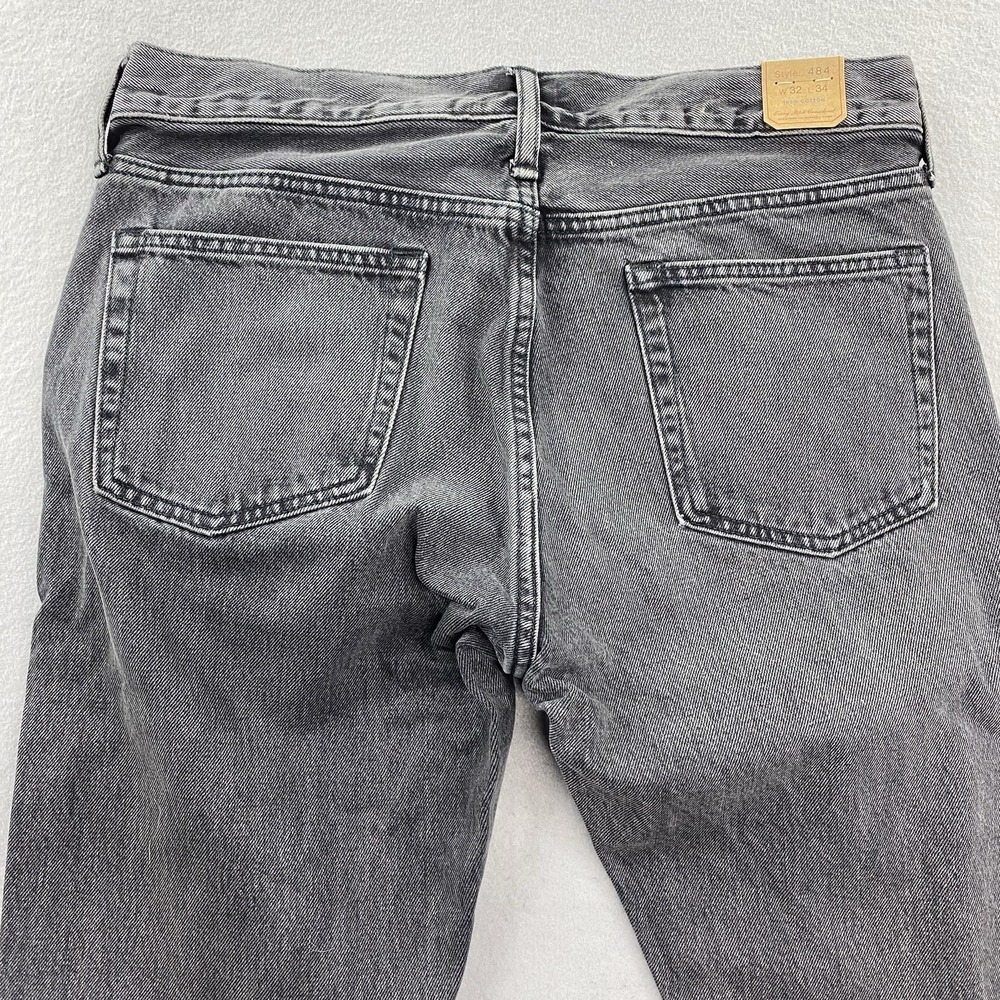 J Crew Jeans Mens 32x34 Black Wash 484 Slim Fit Tapered Leg - Picture 4 of 15